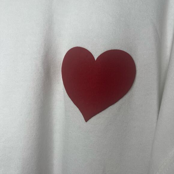 Altar’d State Self Love Club White Heart Sweatshirt Oversized Cozy Top Sz Medium - Picture 4 of 9